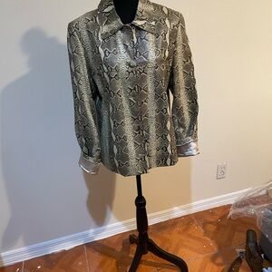 Marvin Richards Metallic Snake Print Blazer